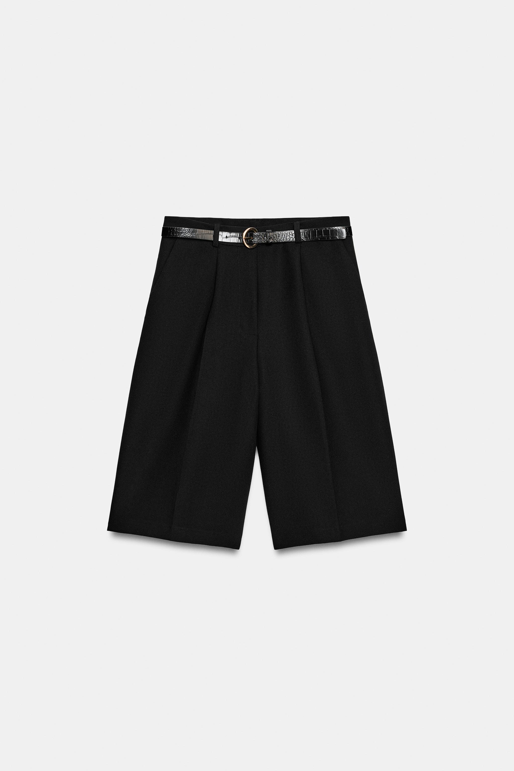 BELTED BERMUDA SHORTS